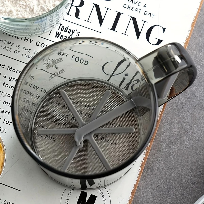 SemiAutomatic Handheld DoubleDecker Flour Sifter 4