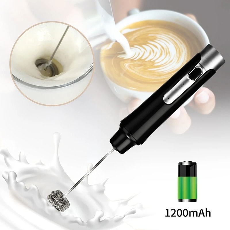 Portable Handheld Electric Milk Frother And Coffee Maker 1