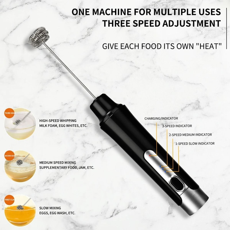 Portable Handheld Electric Milk Frother And Coffee Maker 3
