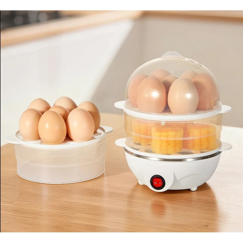 Double Layers Electric Egg Boiler And Multifunctional Breakfast Machine 3