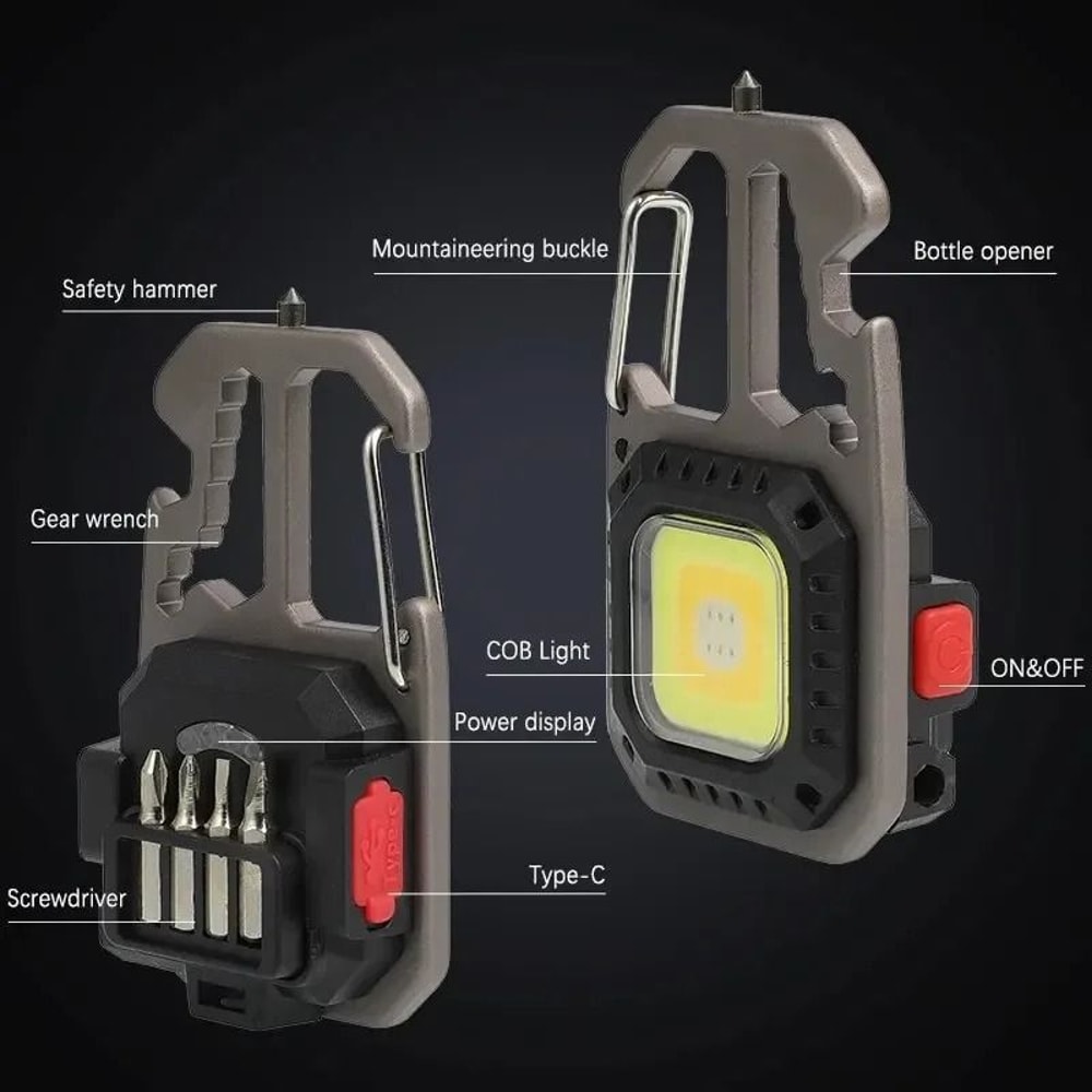 Portable HighPerformance Keychain Work Light With Battery Display 3