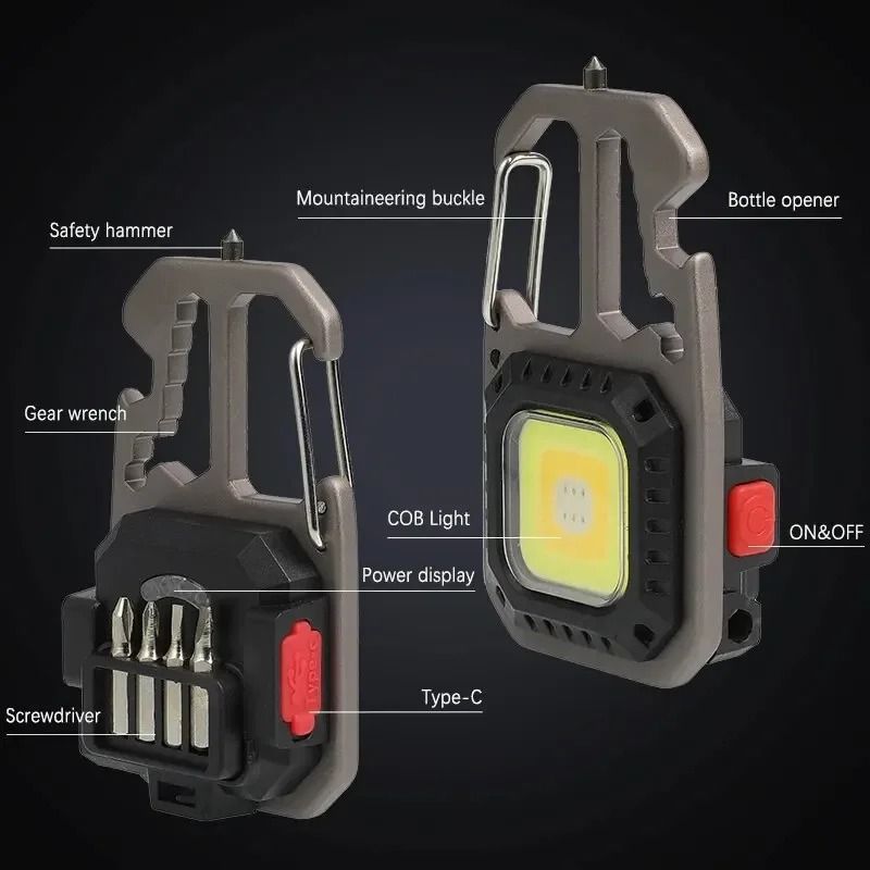 Portable HighPerformance Keychain Work Light With Battery Display 3