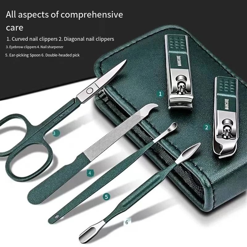 Premium Stainless Steel 6 Piece Manicure And Pedicure Tool Set 2