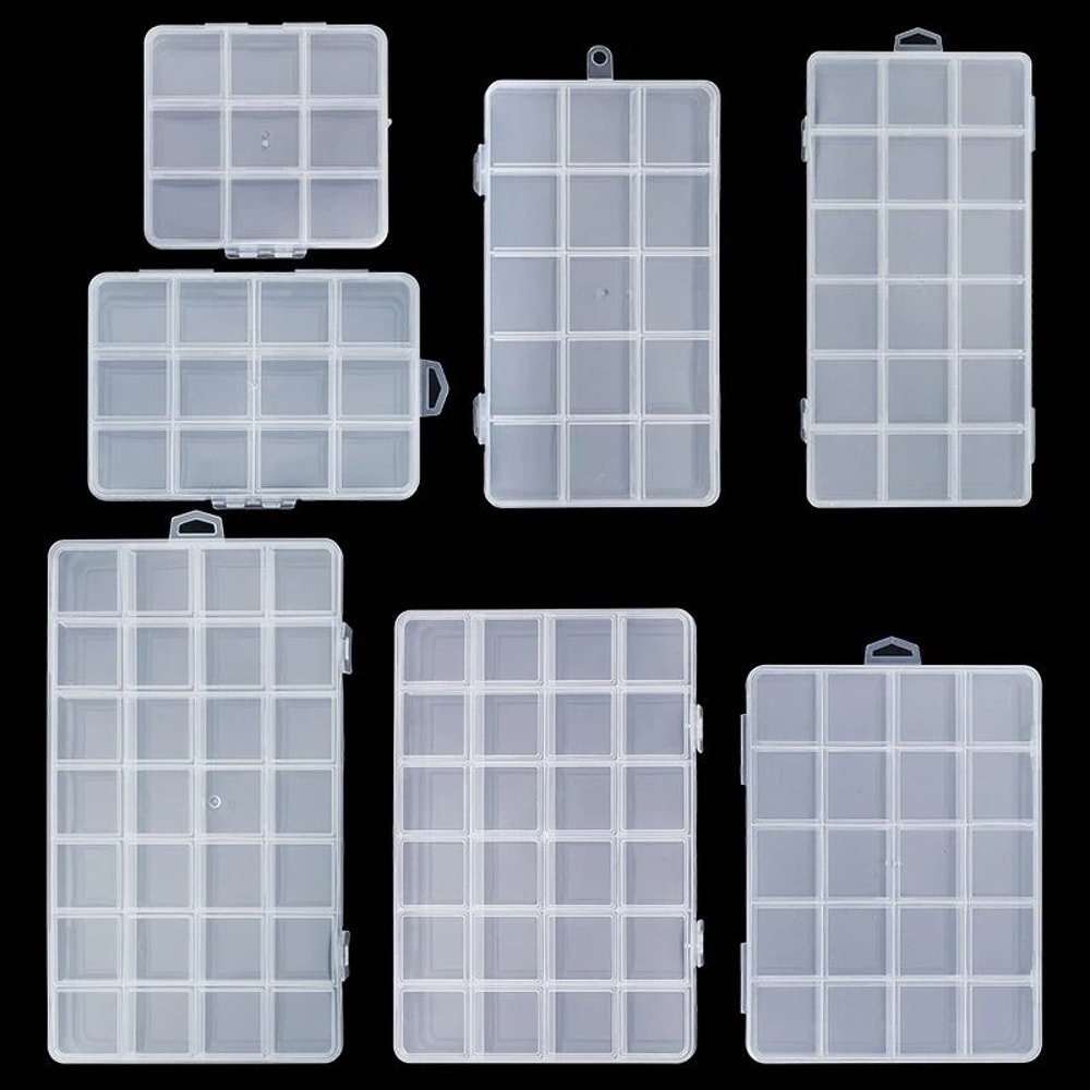 Transparent Clear Plastic Jewelry And Bead Storage Organizer 1