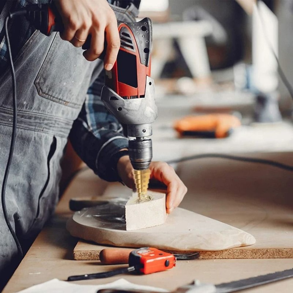 HSS Titanium Coated Step Drill Bit HighSpeed Steel Cone Tool 4