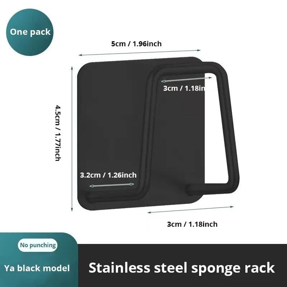Stainless Steel Adhesive Sink Sponge Holder 7