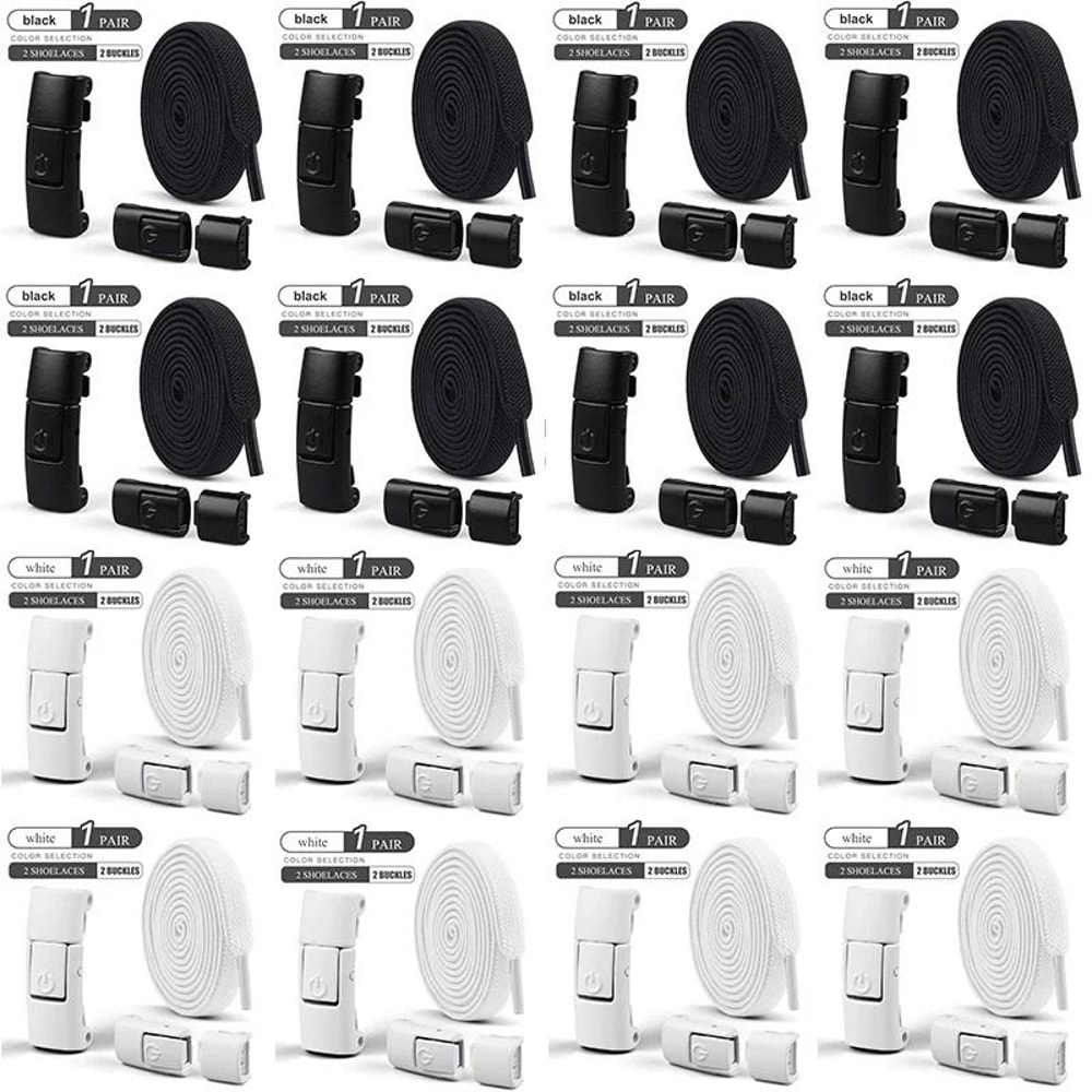 Industrial Standard 8mm Elastic No Tie Shoelaces With Press Lock 22