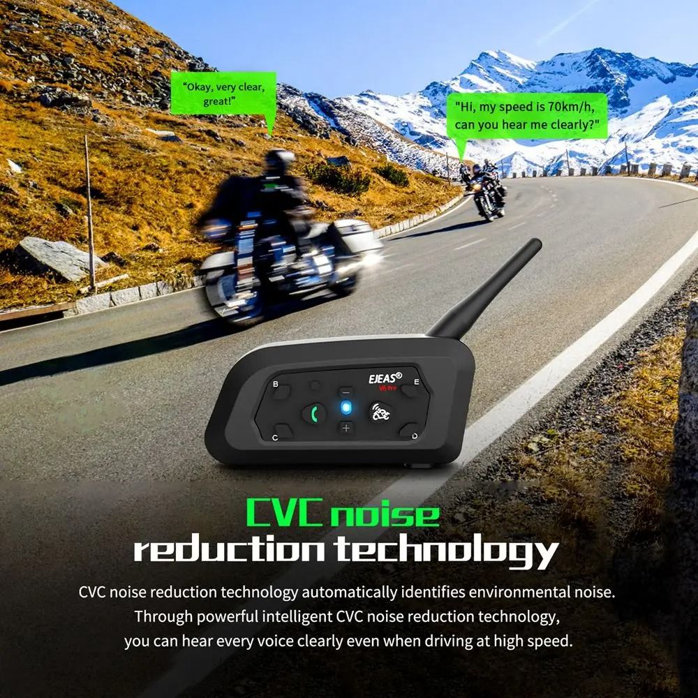 EJEAS V6 PRO Motorcycle Helmet Bluetooth Intercom System 2