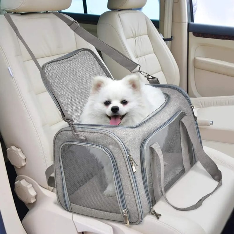 Dog Carrier Bag Soft Side Travel Backpack 4