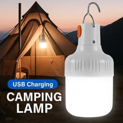 portable rechargeable led camping light with hook