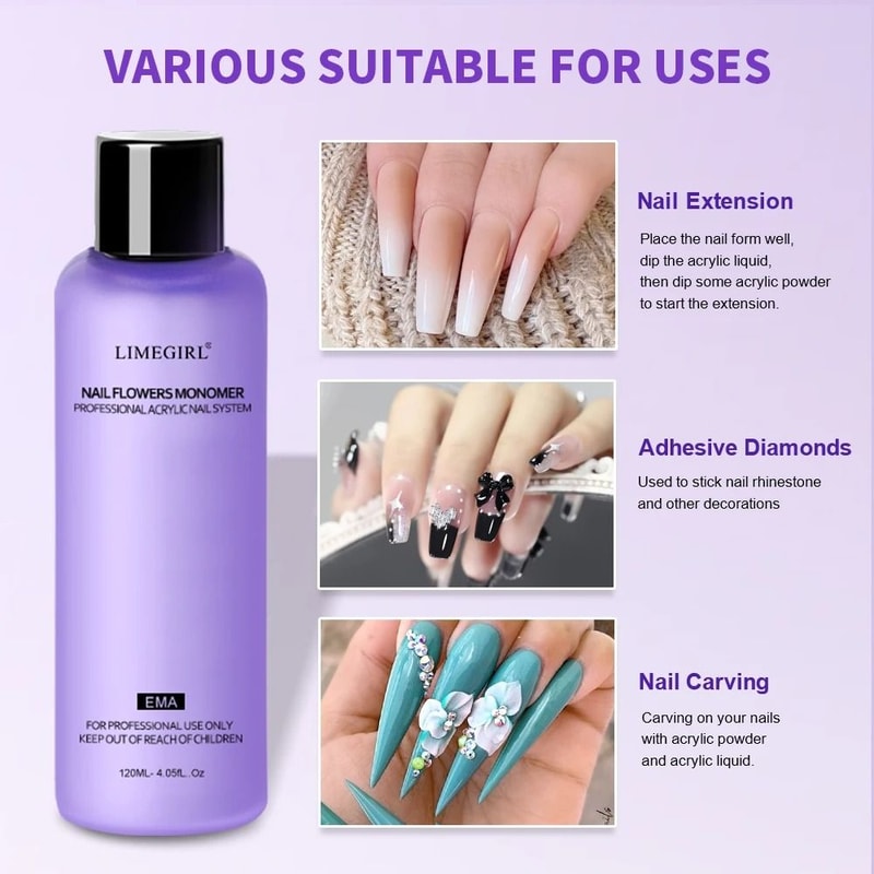 Limegirl Large Capacity Nail Acrylic Liquid Monomer 4