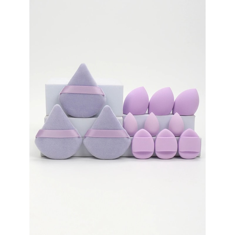 12Piece AllPurpose Makeup Sponge And Puff Set 13