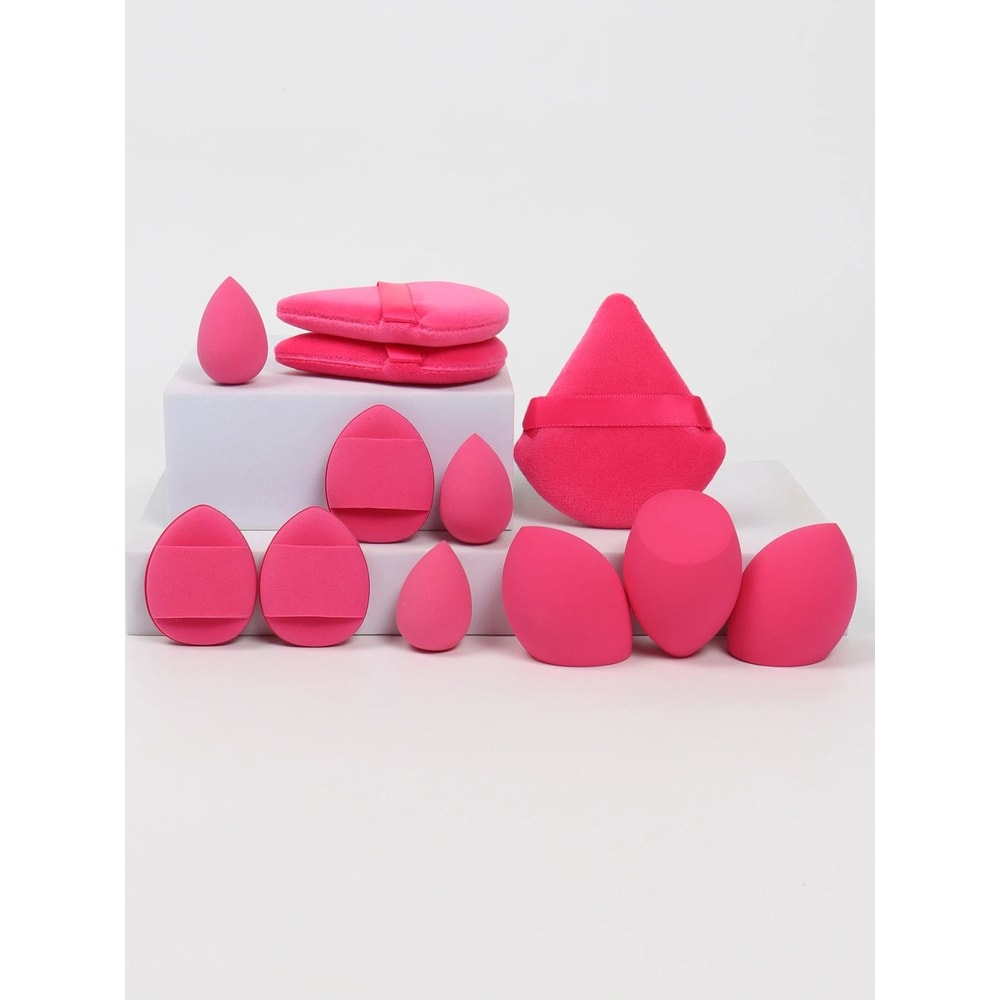 12Piece AllPurpose Makeup Sponge And Puff Set 16