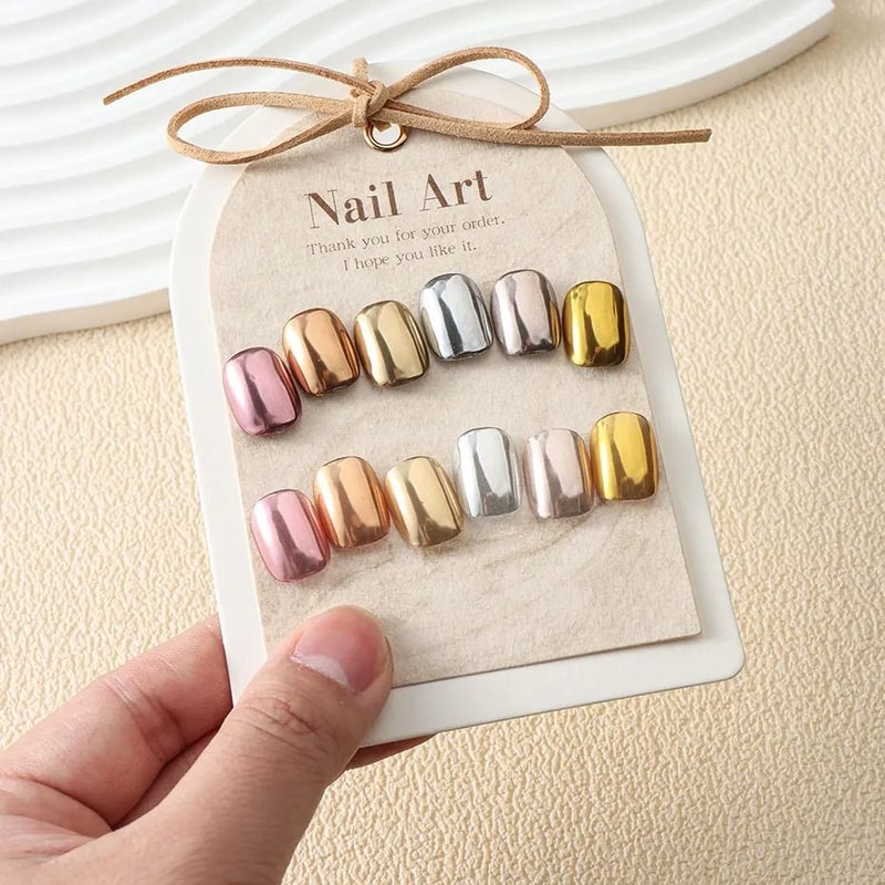 6Piece Magic Mirror Metallic Nail Art Powder Set 4