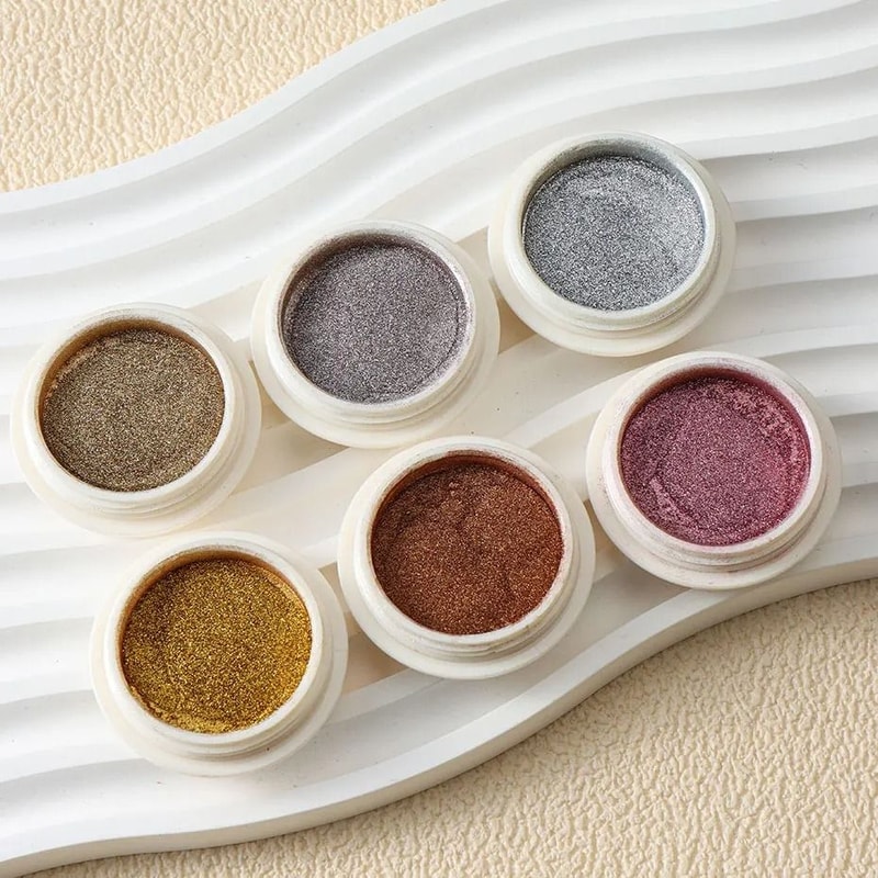 6Piece Magic Mirror Metallic Nail Art Powder Set 5