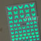 3Piece Luminous Butterfly Nail Decal Set 3