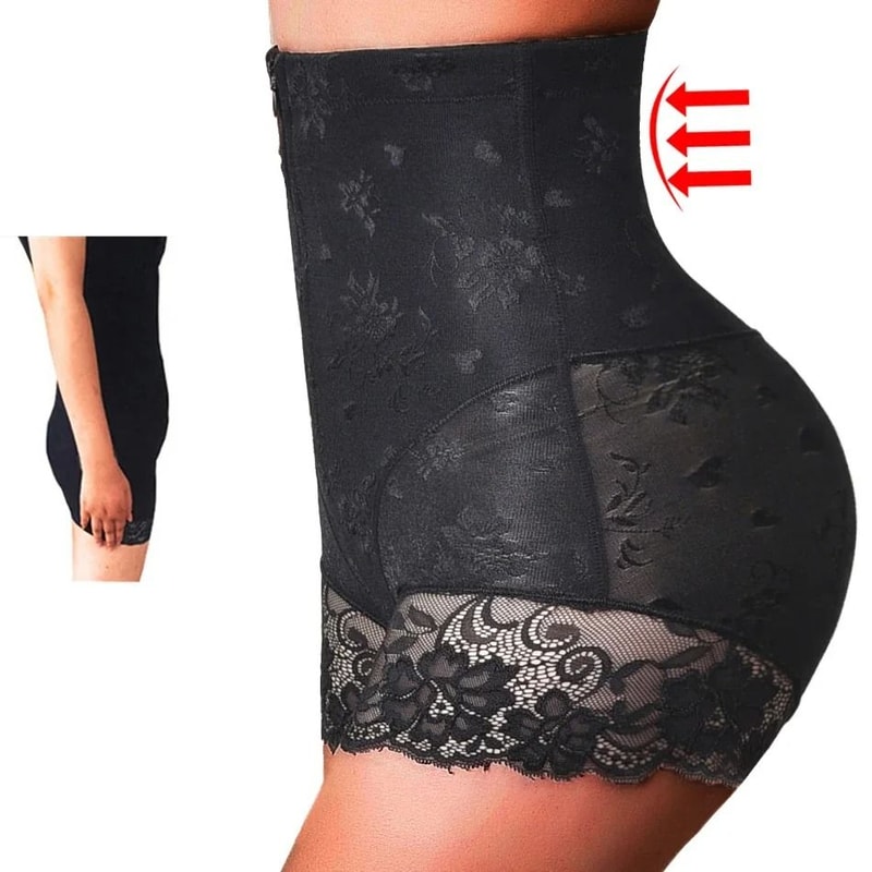 YBFDO Womens High Waist Trainer Zipper Shaper Panties 2