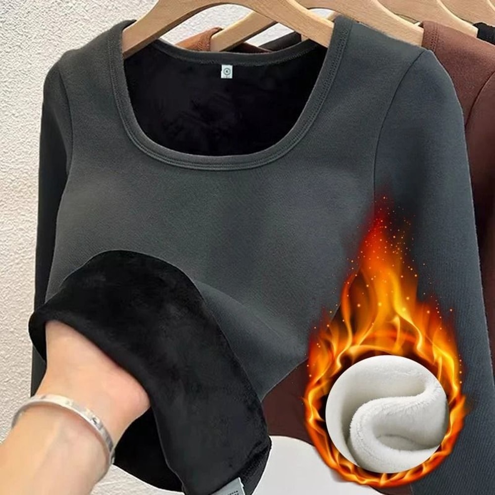 Womens Long Sleeve Thermal Underwear Top 3