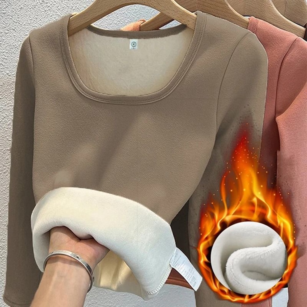 Womens Long Sleeve Thermal Underwear Top 4