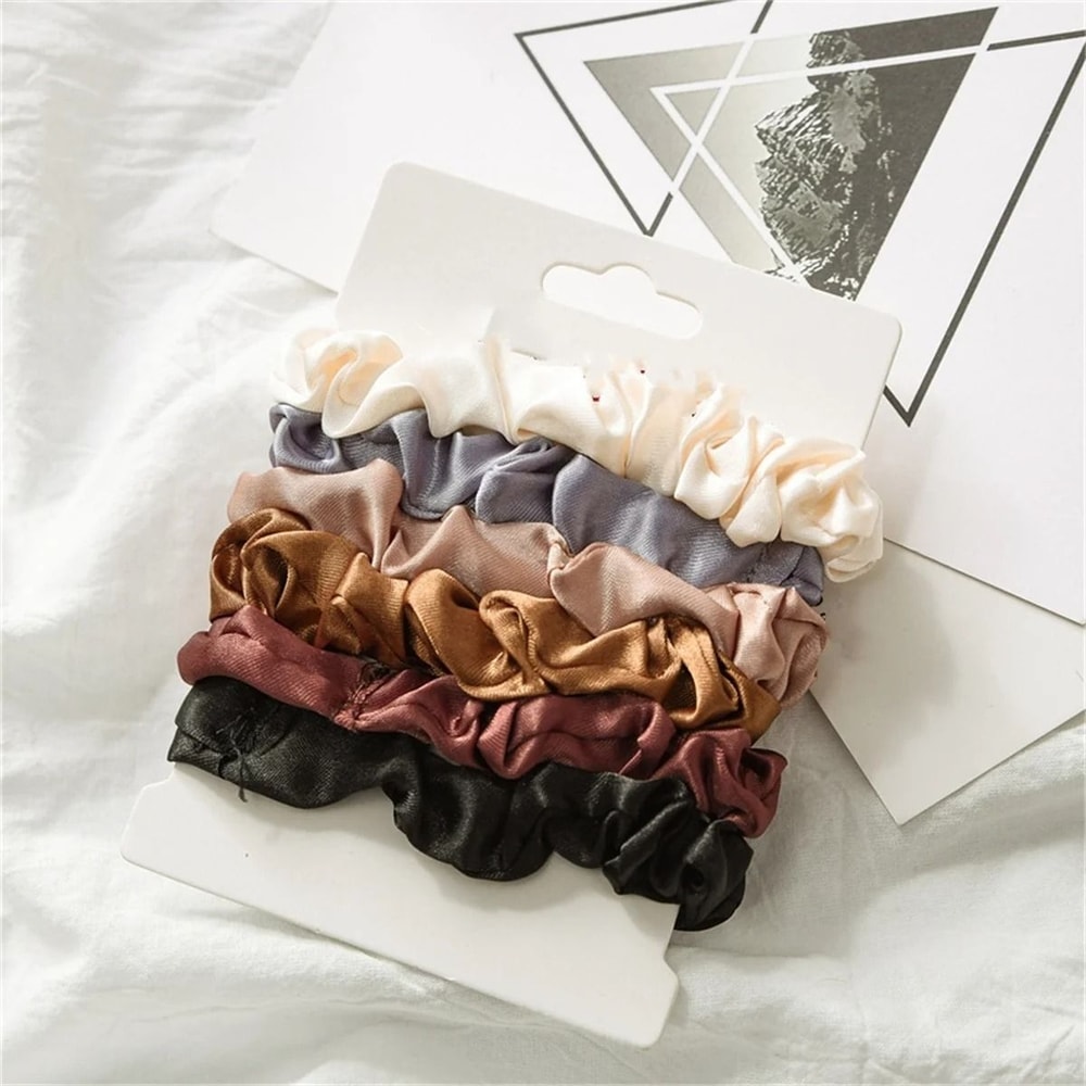 Premium Satin Hair Scrunchies Set 1