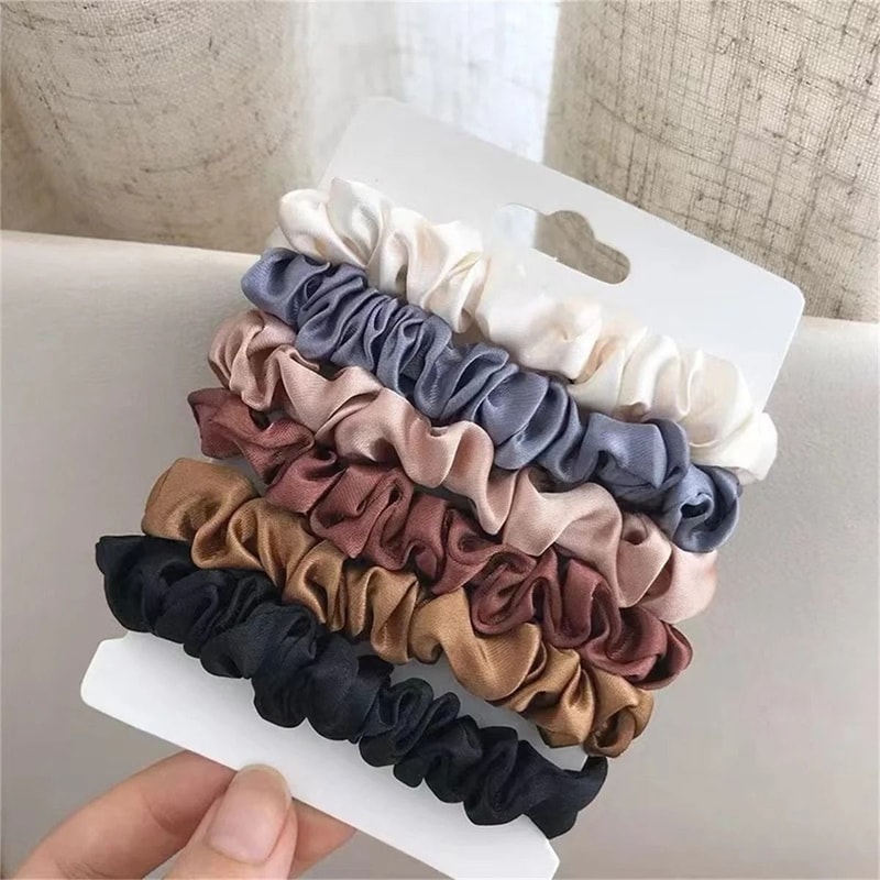 Premium Satin Hair Scrunchies Set 3