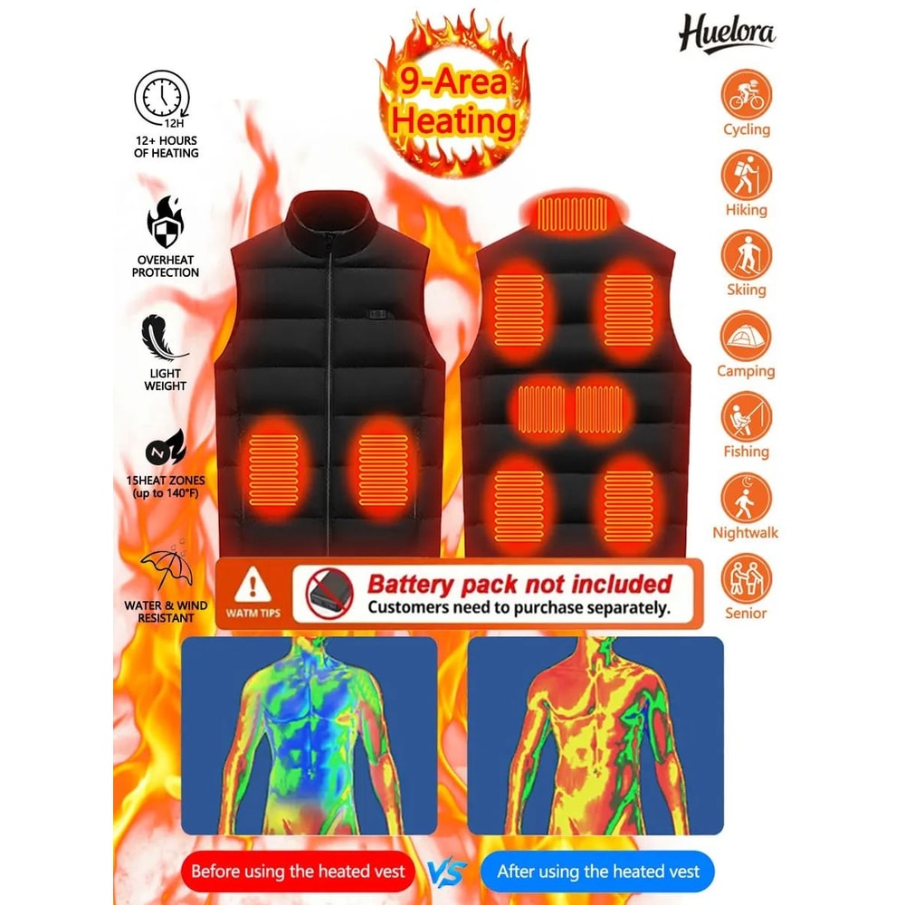 9Area Heated Outdoor Sports Vest 2