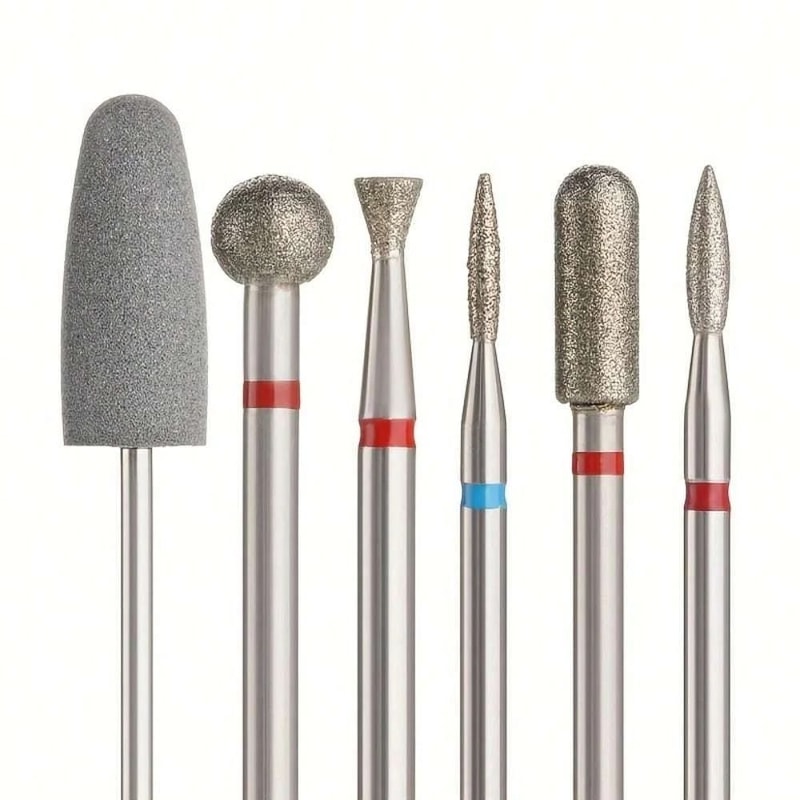 6Piece Diamond Sand Nail Drill Bit Set 6