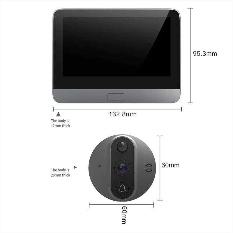 Smart Life Tuya 1080P Wifi Peephole Doorbell Camera 2