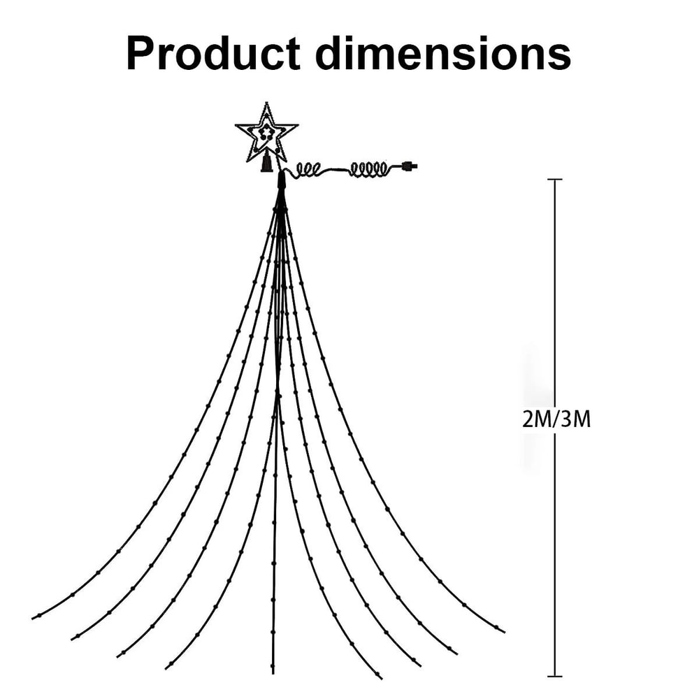 Solar Pentagram Outdoor Waterproof String Lights 5