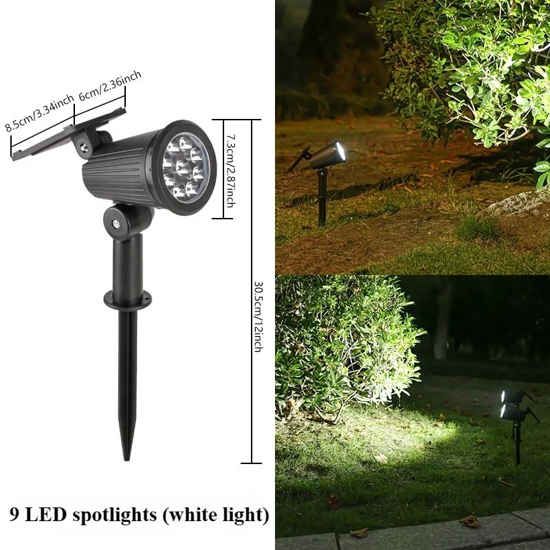 9 LED Solar Outdoor Waterproof Spotlights 6