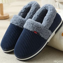 winter couple bag-heel plush slippers