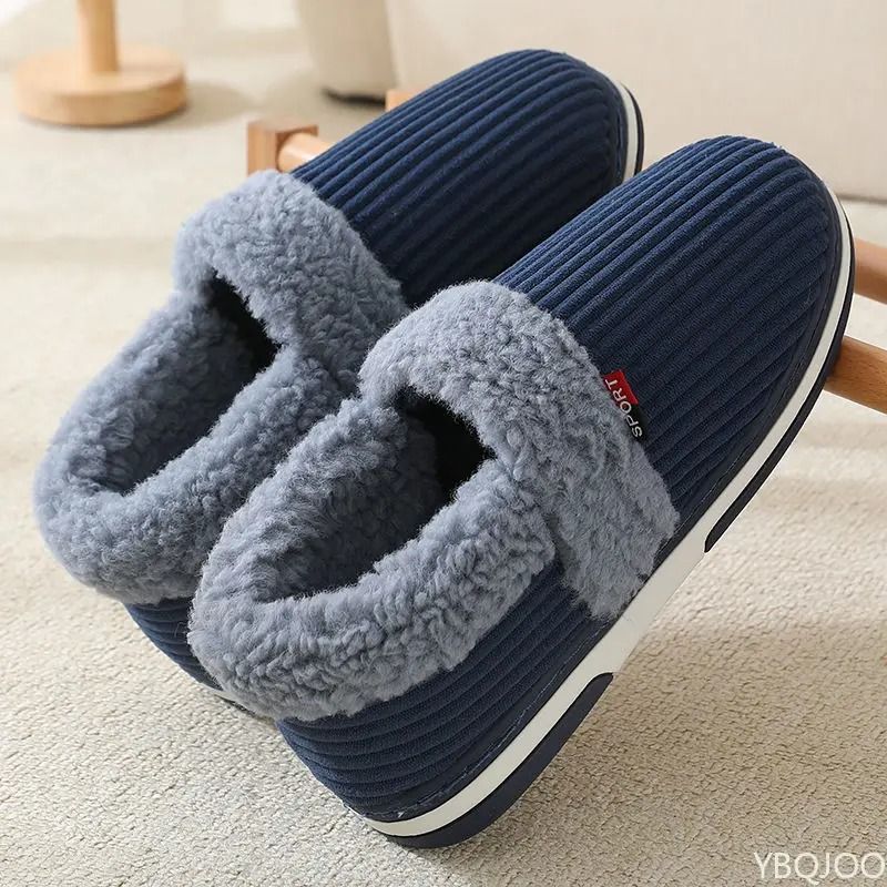 Winter Couple BagHeel Plush Slippers 4