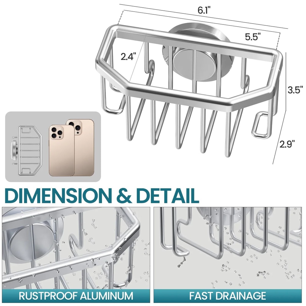 TAILI Suction Cup Kitchen Sink Sponge Holder 3