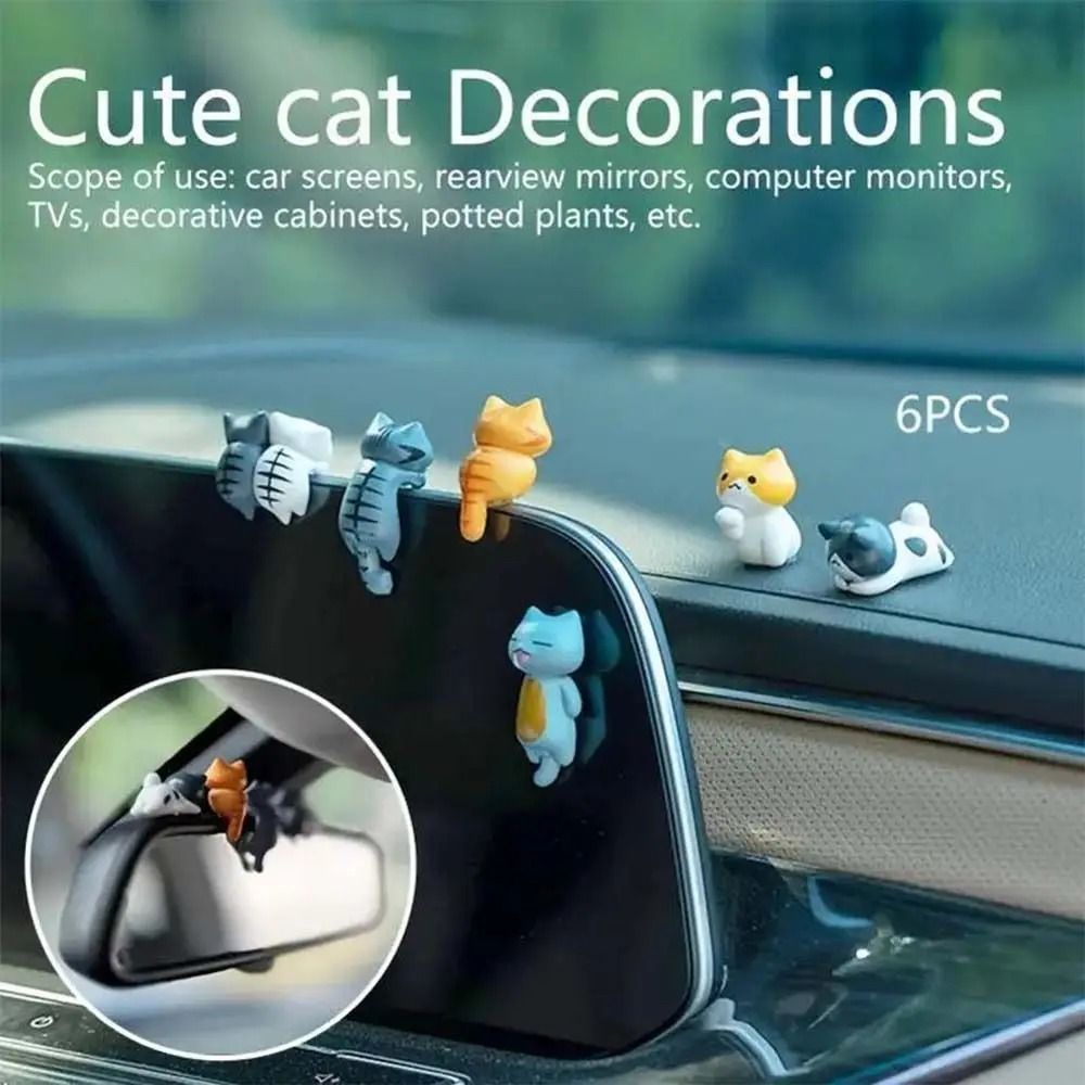 Cat Figurine Screen Edge And Dashboard Decor 4