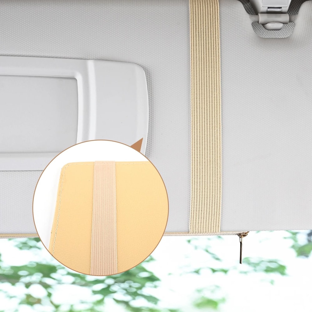 Car Sun Visor Organizer And Sunglasses Clip 4