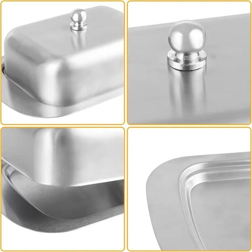 Stainless Steel Butter Dish With EasyGrip Lid 4