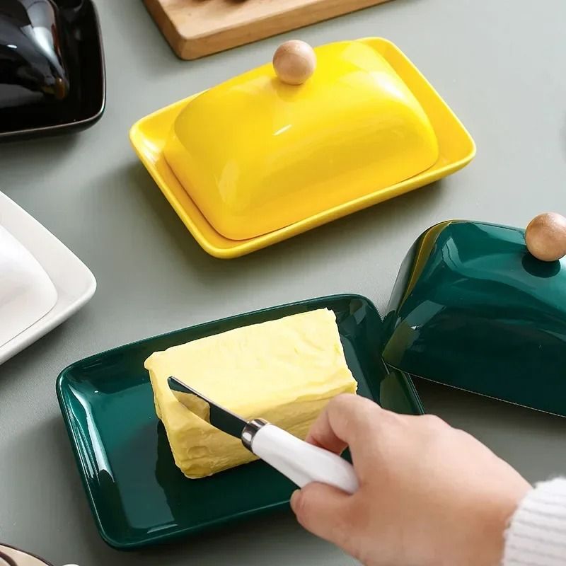 Light Luxury Cheese Storage Case With Premium Butter Keep Fresh Lid 2