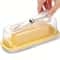 Plastic Butter Dish With Integrated Spreader Knife And Silicone Bottom 6