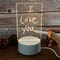 Transparent Luminous LED Night Light With Erasable Acrylic Message Board 0