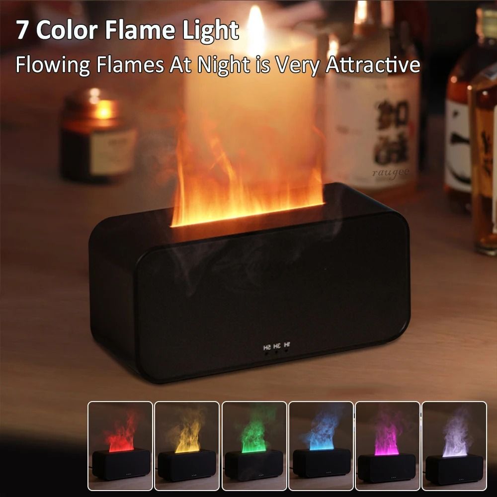 Air Aroma Humidifier Diffuser With Mini Flame LED Light 2