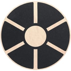 wooden wobble balance board with non-slip grip for yoga & fitness