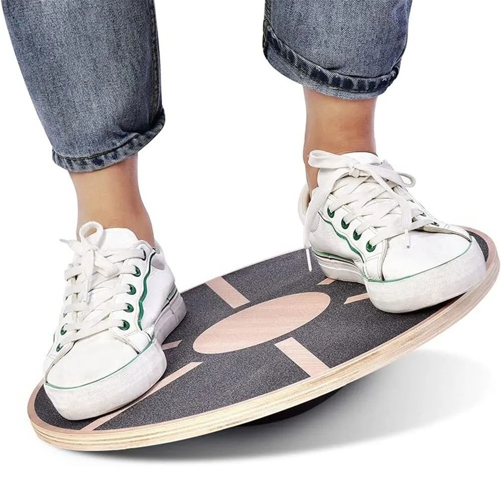 Wooden Wobble Balance Board With NonSlip Grip For Yoga Fitness 4