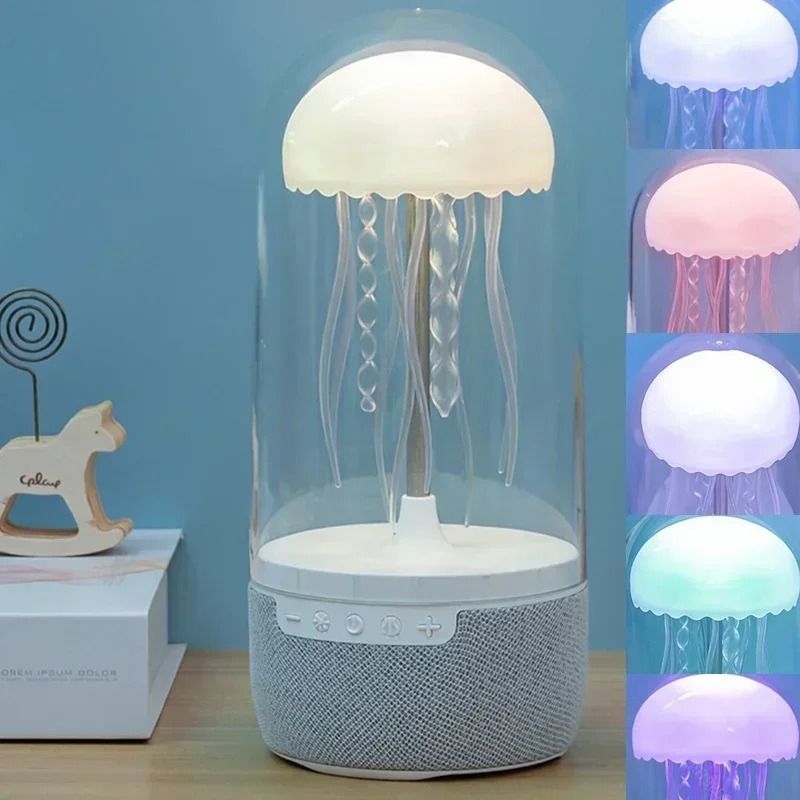 Creative Colorful Jellyfish Lamp Bluetooth Speaker With HiFi Stereo Sound 0