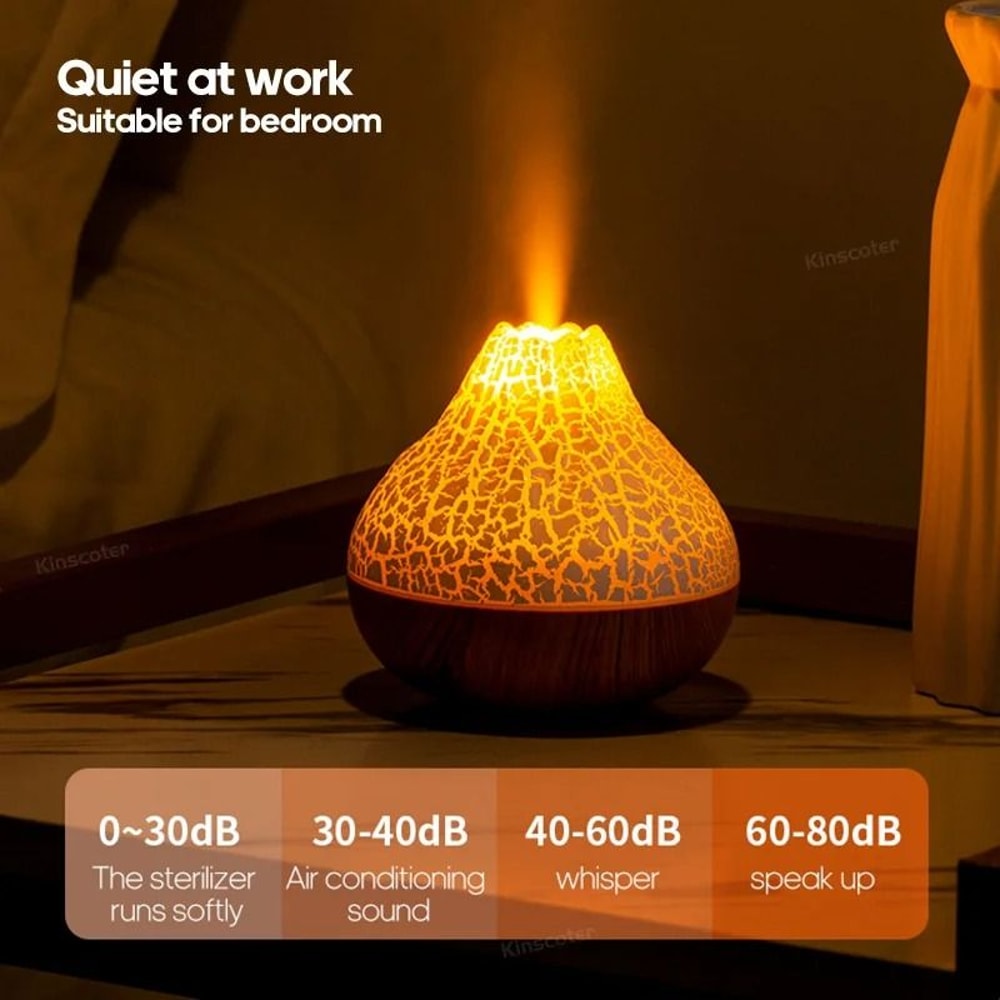 Volcano Air Humidifier With 7Color LED Night Light And USB Connectivity 2