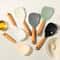 HeatResistant Silicone Rice Shovel With Ergonomic WoodFinish Handle 0