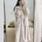 Autumn And Winter Facecloth Female Coral Velvet Long Home Wear Robe 4