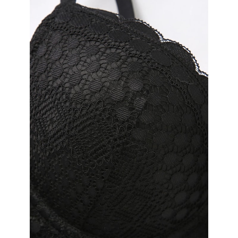 Womens Sexy Lace Comfortable Breathable Underwire PushUp Bra 2
