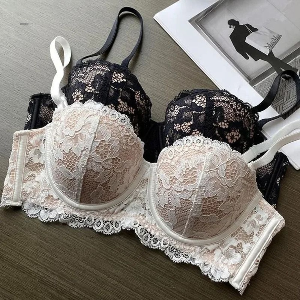 Womens 12 Cup Floral Lace Underwire Sexy HalfCup PushUp Bra 0