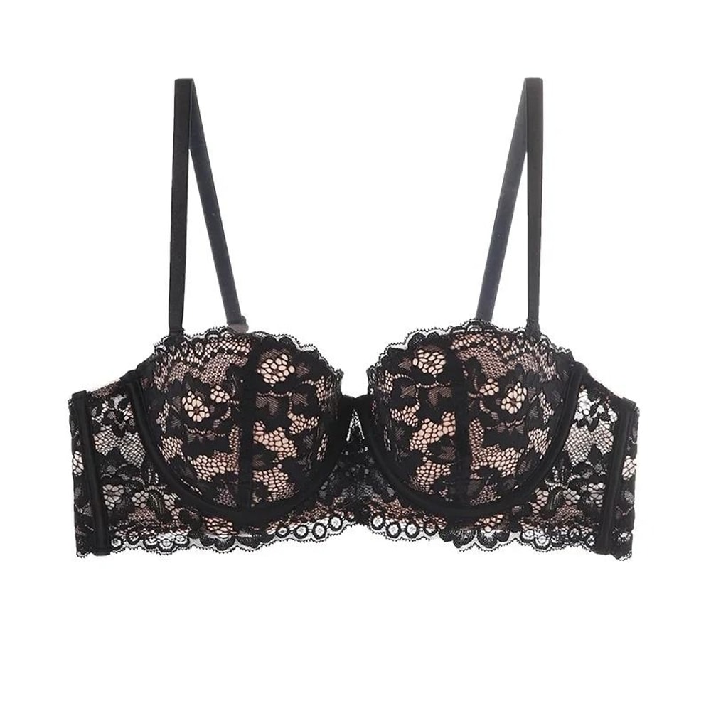 Womens 12 Cup Floral Lace Underwire Sexy HalfCup PushUp Bra 7