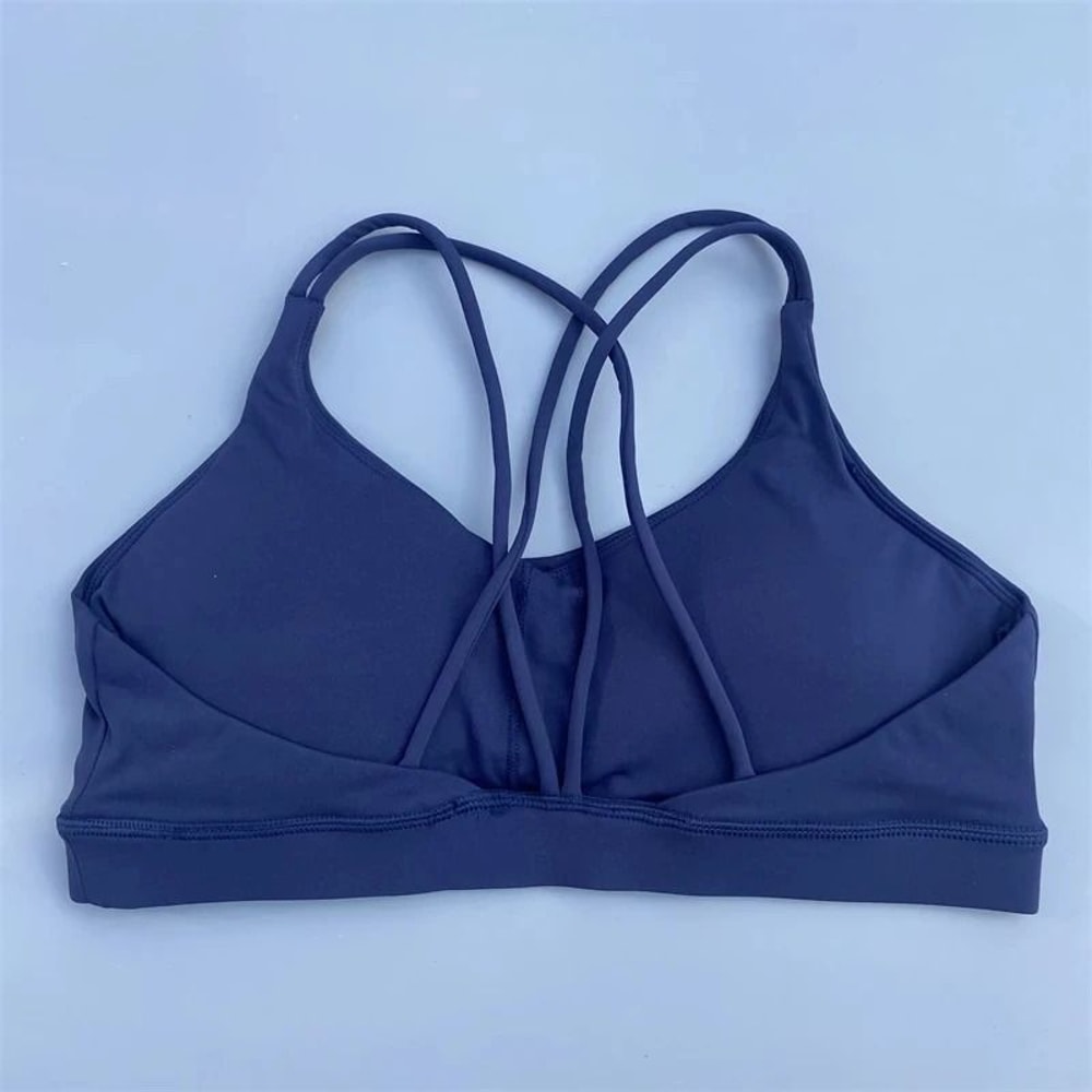 Solid Color Soft High Strength Womens Fitness Bra Tight Sport Top Comprehensive Training Gym Yoga U 7